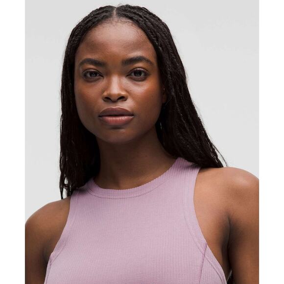 (14) NWT $138 Lululemon Ribbed‎ Softstreme Slim-Fit Tank Dress Lavender Lux - Picture 4 of 5